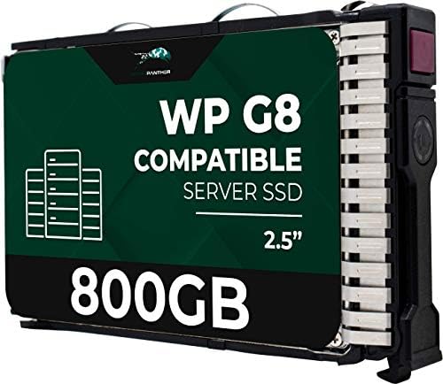 Water Panther 800GB SAS 12Gb/s 2.5" 15mm SSD for HP ProLiant Servers | Enterprise Solid State Drive in HPE G8 G9 G10 Carrier Tray by WaterPanther