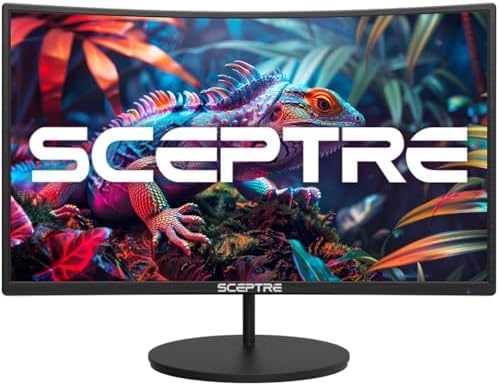 Sceptre 24-inch Curved 100Hz Gaming Monitor HDMI x2 VGA 100% sRGB Eye-Care, Build-in Speakers Machine Black 2025 (C248W-1920RNR Series) - Image 2