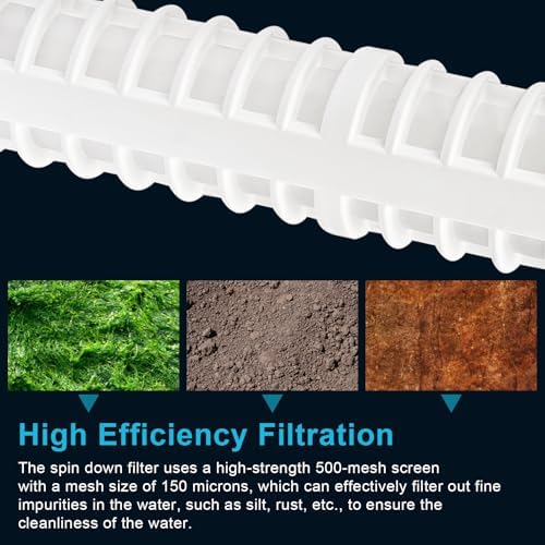 1-1/2 Inch 500 Mesh Spin Down Filters for Rusco Vu Flow, Spindown Sediment Filter Screen for Well Water and Sprinkler Irrigation, 8" Long FS1-1/2-500 - 2 Pack - Image 4