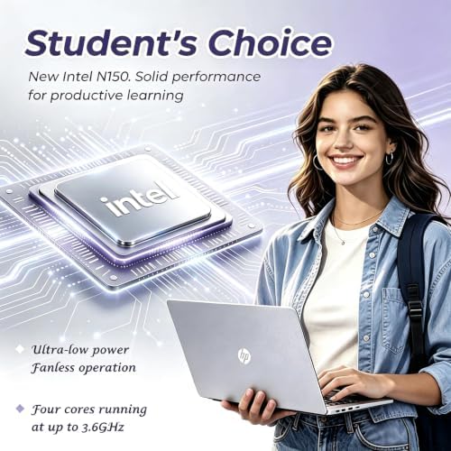 HP New Everyday Slim Laptop, Intel N150 Processor, 128GB SSD, 1TB Cloud Storage, Microsoft 365, Copilot AI, Long Battery Life, Windows 11 - Image 2