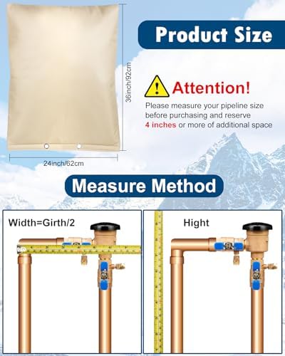 24"X36" 5 Layers Outdoor Plumbing Cover, Waterproof, Cotton and Aluminum, Beige - Image 2
