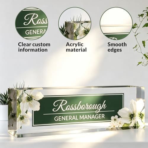 Custom Name Plate for Desk, Desk Name Plate Personalized, Acrylic Desktop Ornament, Stylish Office Decor, Appreciation Present for Boss, Social Worker, Teacher, Nurse, Employee - Image 5