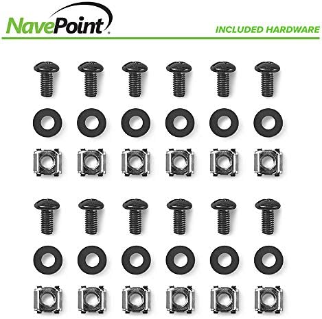 NavePoint 9U Portable Server Rack with Casters - 9U Network Rack Open Frame with Adjustable Rails, 132lbs Capacity - Up to 22.6" Deep 19-Inch Rack for IT Equipment, Telecom & A/V, Black - Image 6