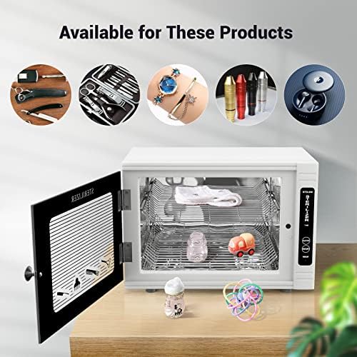 UV Sanitizing Cabinet (12L) Large Capacity - Metal Chemical-Free UVC Cleaner Box with Easy to Use Timer (5-60 Min) for Salon Tools, Manicure Supplies, Baby Bottles, Phones, Cutlery & More - Image 5