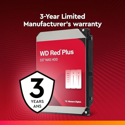 Western Digital 2TB WD Red Plus NAS Internal Hard Drive HDD - 5400 RPM, SATA 6 Gb/s, CMR, 128 MB Cache, 3.5" -WD20EFZX - Image 6