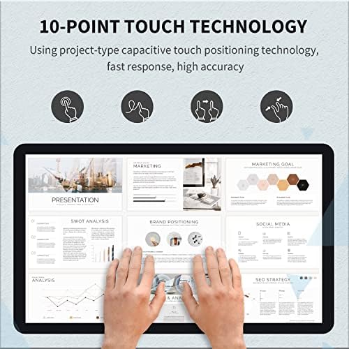 27 inch Touch Screen PC Monitor, Intel i5, 4GB RAM, 128G SSD, 16:9 FHD 1080P, Windows 10, Smart Board for Classroom, Meeting & Home, USB, VGA & HD-MI Monitor - Image 2