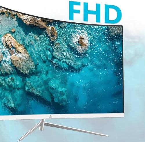 Z-Edge 27 inch Curved Computer Monitor, FHD 100Hz White PC Monitor, HDMI - Image 6