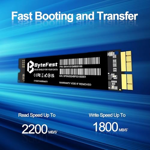 MAC SSD 256GB Compatible with Apple MacBook Air A1465 A1466(Mid 2013-2017), MacBook Pro Retina A1398 A1502 (2013-2015), M.2 NVMe Solid State Drive - Image 2