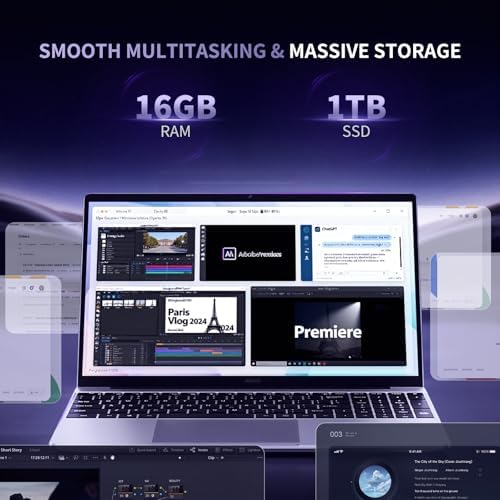 2026 15.6" Traditional Laptop Computer, Core i7 7600U 3.9GHz, 16GB RAM 512GB SSD, FHD IPS Display, Win 11 Pro with Office 365, Type-C Charging, Backlit Keyboard, 3.5lbs - Image 3