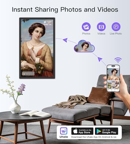 Uhale 21.5 Large Digital Picture Frame 64GB Photo Frame WiFi Remote Control - Image 2