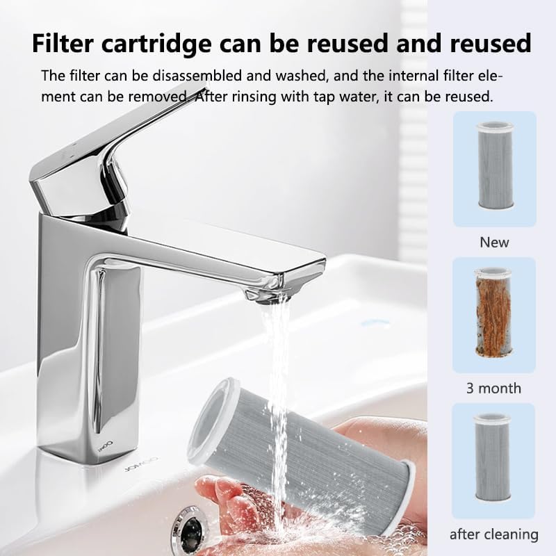 Generic Durable 304 Stainless Steel Whole House Washing Machine Sediment Filter - BPA-Free, Maintenance-Free Inline Filter with Stainless Steel Lids for Improved Laundry and General Home Use, T45-4 - Image 3