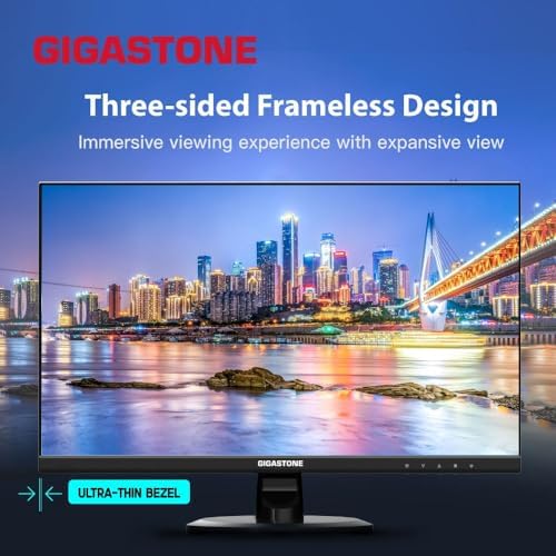 Gigastone 27 inch IPS LED Back Light Monitor 2-Pack 100Hz FHD 1920 x 1080,178°WideView,Frameless, Dual Monitor, MPRT 1ms, Built-in Speakers, Eye Care Technology, Ergonomic Tilt VESA Mount, HDMI VGA - Image 5