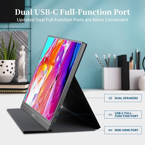 KYY Portable Monitor 15.6" 1080P FHD External Portable Laptop Monitor K3-1 - Image 3