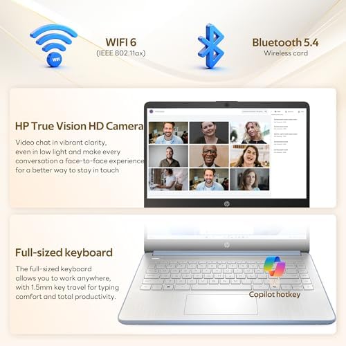 HP Stream 14" HD Student&Business Laptop with AI Copilot, Intel Processor N150, 4GB RAM, 1.12TB Storage (128GB UFS + 1TB Docking Station), 1 Year Office 365, 720p Webcam, Win 11, Sky Blue - Image 7