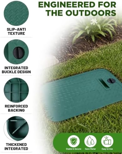 12''x 17'' Sprinkler Valve Box Cover, Irrigation Valve Box with Plug, Snap-On Locking Design, Valve Box Cover for Irrigation Valve Boxes, Water Meter Covers, and Inlet Valves - Image 6