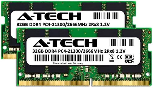 A-Tech DDR4 RAM 64GB Kit (2x32GB) 2666MHz PC4-21300 SODIMM Laptop Memory - Image 2