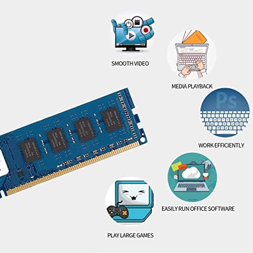 8GB Kit (2X4GB) DDR3 1600MHz PC3-12800U 4GB 2Rx8 240-pin Dimm CL11 1.5V Desktop RAM Memory Module - Image 7