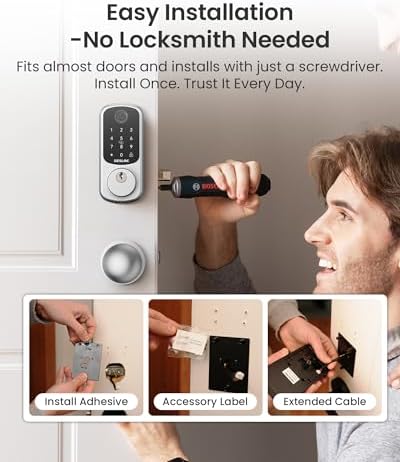 DESLOC B200 Fingerprint Smart Lock with 2 Knobs, Child Safe Design - Image 5