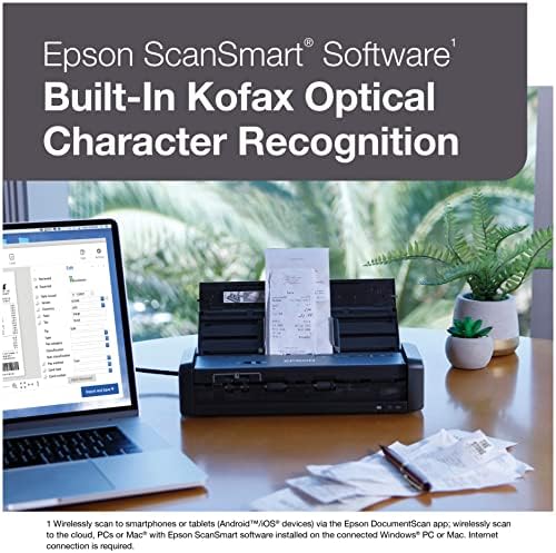 Epson Workforce ES-300W Wireless Color Portable Document Scanner with ADF for PC and Mac Sheet-fed, Duplex Scanning - Image 6