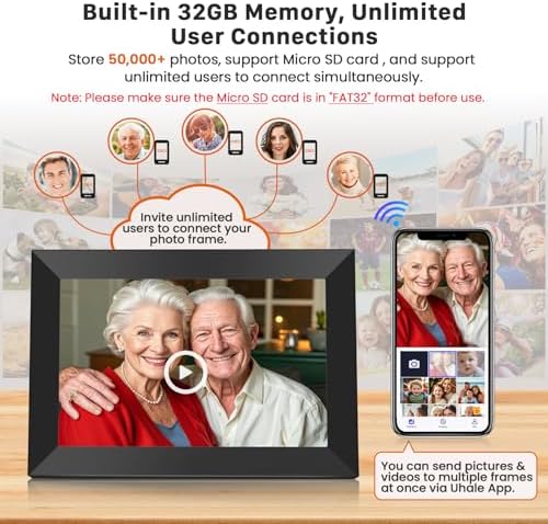 Uhale 10.1" WiFi Digital Picture Frame, Electronic Photo Frames, 32GB - Image 3