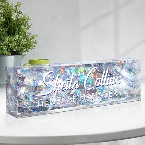 Custom Name Plate for Desk, Employee Appreciation Gifts, Office Decor by Spricoz