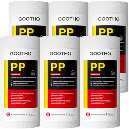 10" x 4.5" -5 Micron Whole House Sediment Filter Cartridge (6-Pack） by Unknown