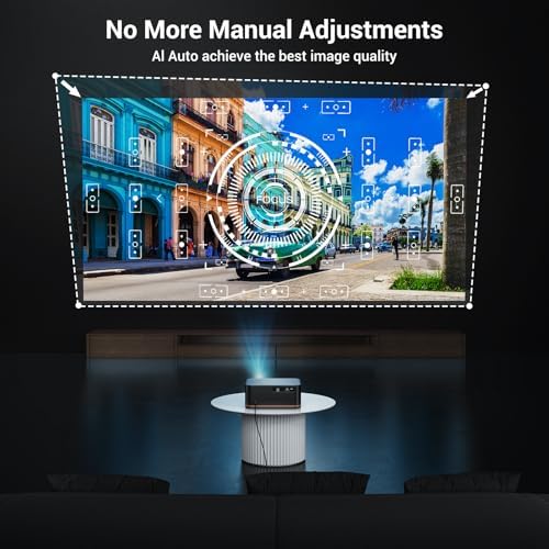 HAPPRUN 2000 ANSI 4K Decoding Projector with WiFi and Bluetooth, Auto Focus - Image 3