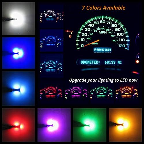 WLJH White LED Dash Climate Control Bulb Kit for Honda Civic EG 1992-1995 - Image 5