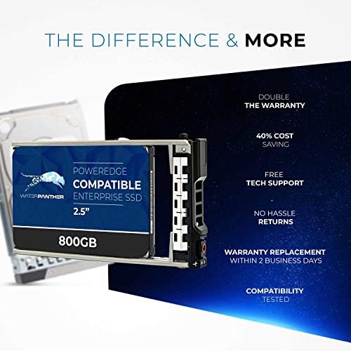 800GB SAS 12Gb/s 2.5" SSD for Dell PowerEdge Servers | Enterprise Solid State Drive in 13G Tray Compatible with 400-ALXT 719JX 400-ALXN 0FRVY PX04SM R630 T630 R730 R730XD - Image 5