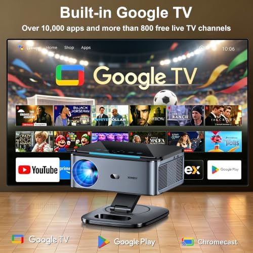 Google TV Smart Projector 4K, 2500 ANSI Projector With WiFi and Bluetooth - Image 3