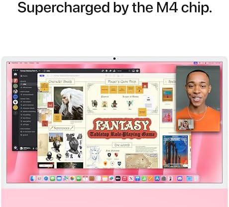 Apple 2024 iMac All-in-One Desktop Computer with M4 chip with 10-core CPU, 10-core GPU: Built for Apple Intelligence, 24GB Unified Memory, 512GB SSD Storage; Pink with AppleCare+ (3 Years) - Image 4