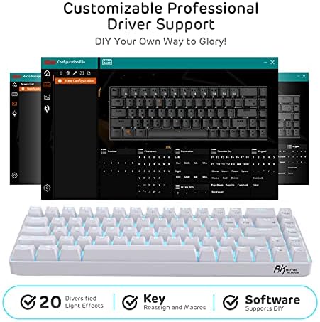 RK ROYAL KLUDGE RK68 Wireless Hot Swappable 65% Mechanical Keyboard Gaming - Image 5