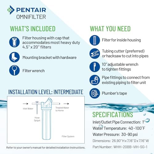 Pentair OMNIFilter Whole Home 20-Inch Heavy Duty Big Blue Filter System - Image 4