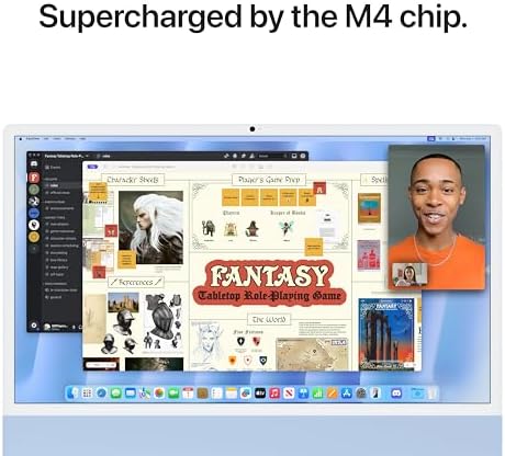 Apple 2024 iMac All-in-One Desktop Computer with M4 chip with 10-core CPU, 10-core GPU: Built for Apple Intelligence, 16GB Unified Memory, 512GB SSD Storage; Blue with AppleCare+ (3 Years) - Image 4