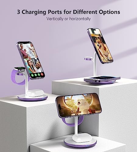 3 in 1 Magnetic Wireless Charging Station for Apple Devices,15W for Magsafe - Image 3