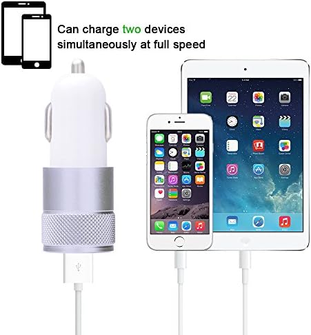 Car Charger,Sicodo 3.4A 2 Pack USB Smart Port Charger - Image 5