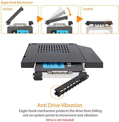 ICY DOCK 2.5" SSD / HDD Hot-Swap SATA Mobile Rack for 9.5mm Ultra Slim CD/DVD-ROM Optical Bay | ToughArmor MB411SPO-2B - Image 4