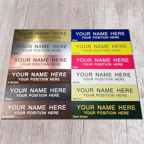 Icomecn Custom Engraved Name Plates with Aluminum Holder 2"x8" - Image 4