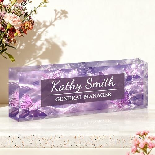 Ship Next Day Custom Name Plate for Desk, Desk Name Plate Personalized by Unknown
