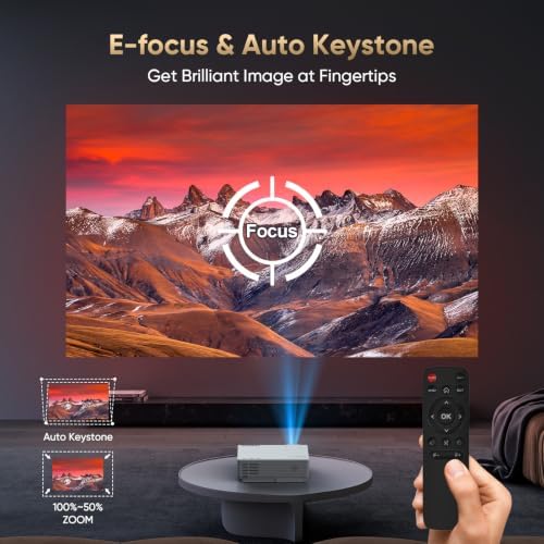 Native 1080P Mini Projector Bluetooth, Type-C Wired Mirroring for Netflix - Image 6