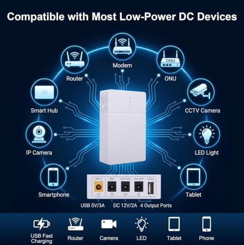 Mini UPS Battery Backup, Uninterrupted Power Supply - Image 4