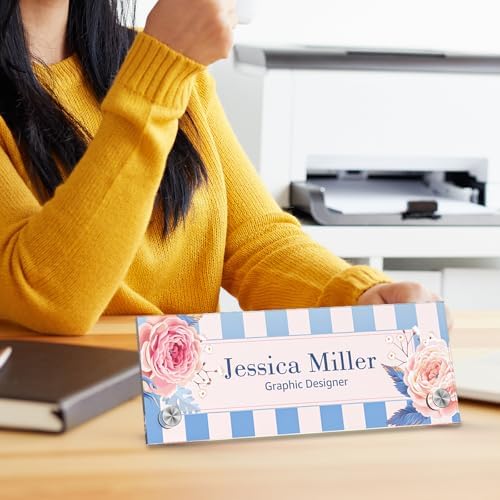 Personalized Acrylic Office Desk Name Plate with Standoff Barrels - Image 3