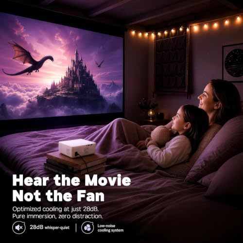 Auking Roku TV Smart Mini Outdoor Projector with Wifi and Bluetooth - Image 7