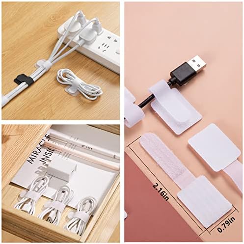 ELII 328Pcs White Cable Management Kit, 8 Magnetic Cable Clips - Image 7