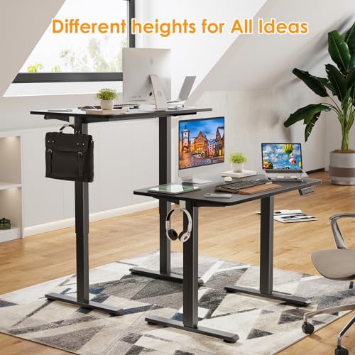 STARY Electric Standing Desk Adjustable Height Sit Stand Home Office Desk with Splice Board - Image 4