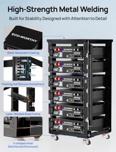 ECO-WORTHY RACK6 V2.1, 6-Layer Server Rack with 600A Busbar, Compatible with Mainstream Brands' Sever Rack Battery - Image 6