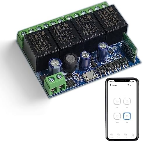 Ewelink WiFi Wireless Smart Relay Module USB 5v 4 Channel Inching Self-Lock Latched Dry Contact Remote Switch for Access Control, Garage Door,Home Automation, Compatible with Alexa Google Home by RODOT%7CDIYYOURSMARTLIFE