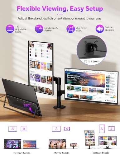 15.6" Portable Monitor Touchscreen, 1080P 10-Point Touch Portable Monitor - Image 7