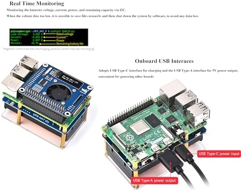 UPS HAT (D) for Raspberry Pi, 5V Uninterruptible Power Supply - Image 4