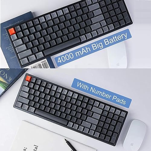 Keychron K4 Bluetooth Wireless Mechanical Keyboard RGB LED Backlit, Hot-swappable Compact 100 Keys USB Wired Computer Gaming Keyboard Aluminum Frame for Mac Windows, Gateron Red Switch - Image 7